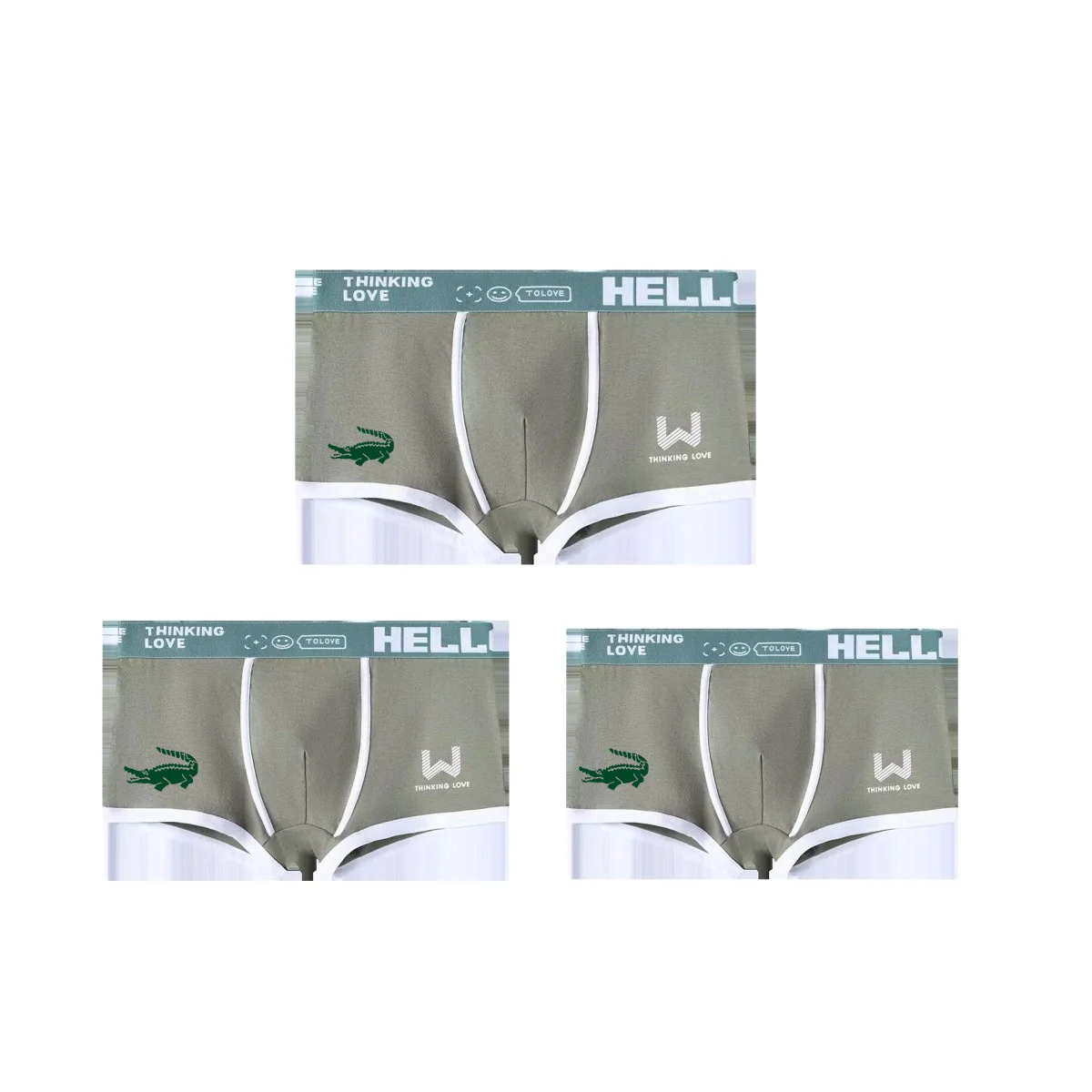 3Pcs/lot Men Cotton Underwear Letters Male Boxers Sexy Underpants Breathable Fashion Boys U Convex Panties Plus Size Boxershorts