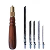 Woodworking Hand Saw Kit with 5 Saw Blade DIY Craft Mini Handsaw Set Wooden Handle Flush Cutting Saw Household Wood Cutting Tool 1