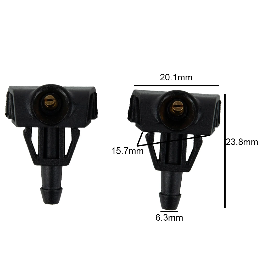 Windshield Washer Nozzles 2pcs/set Auto Accessories Black New Plastic Metal Car Windscreen Wiper For Nissan TIIDA