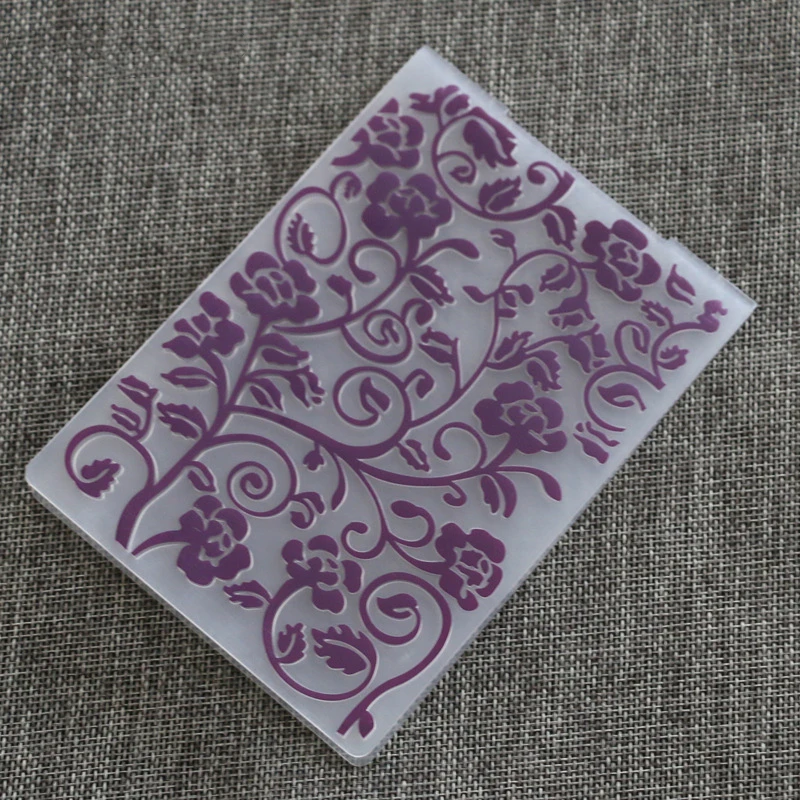 Plastic Embossing Folder 12 Styles 3D Embossing Folder Transparent Embossing Plastic Plates Design For DIY Paper Cutting Dies Scrapbooking 10.5x14.5cm
