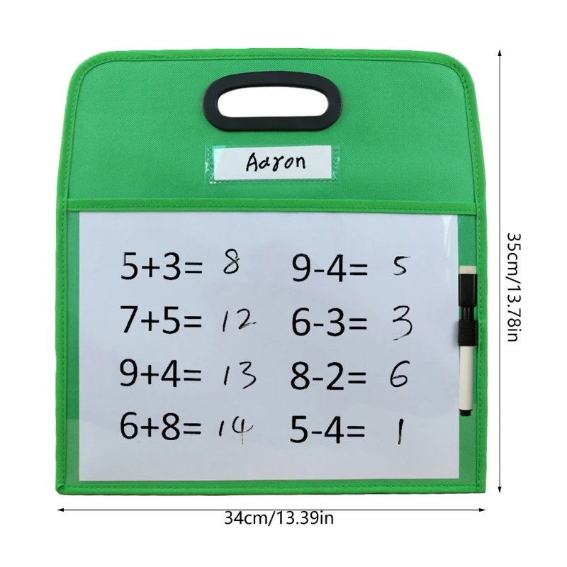 YYDS Reusable Dry Erasable Pockets Whiteboard Transparent Write And Wipe Drawing Board Dry Brush Bag Pocket For Teaching Kids images - 6
