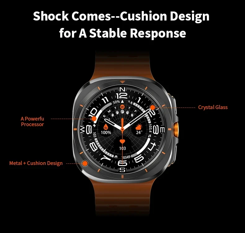 GPS New  Watch 7 Ultra 47mm Smart Watch IP68 Waterproof Bluetooth Call Compass Smartwatch for Men Women 1.43" AMOLED Screen SpO2 2