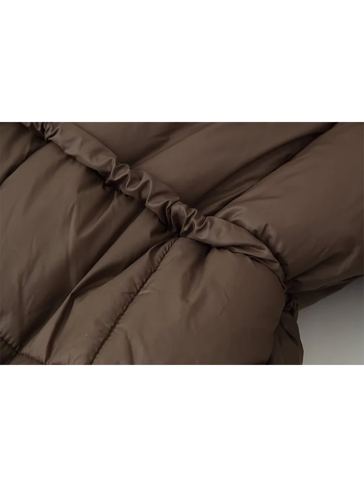 Women's Solid Outerwears Winter New Fashion Lace-Up Long Sleeve Quilted Jacket Fashion Warm Button Quilted Stand Collar Jacket