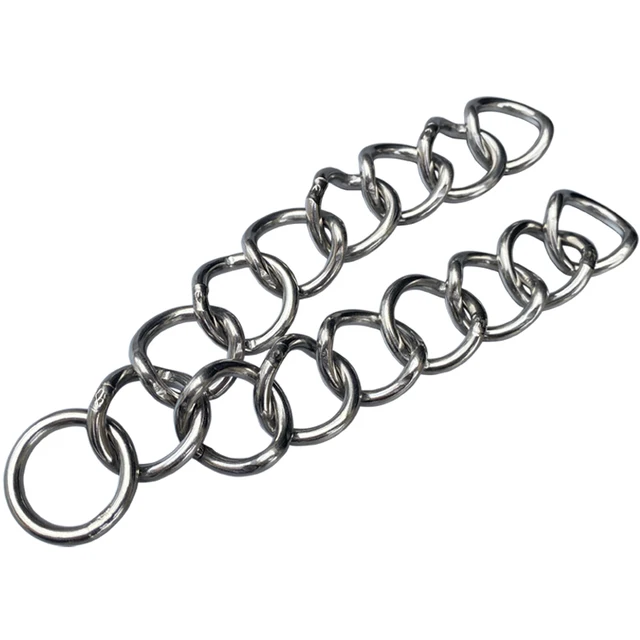 Stainless Steel Chain Double Link Curb Chain For  Horse Bits Pet 23cm 2