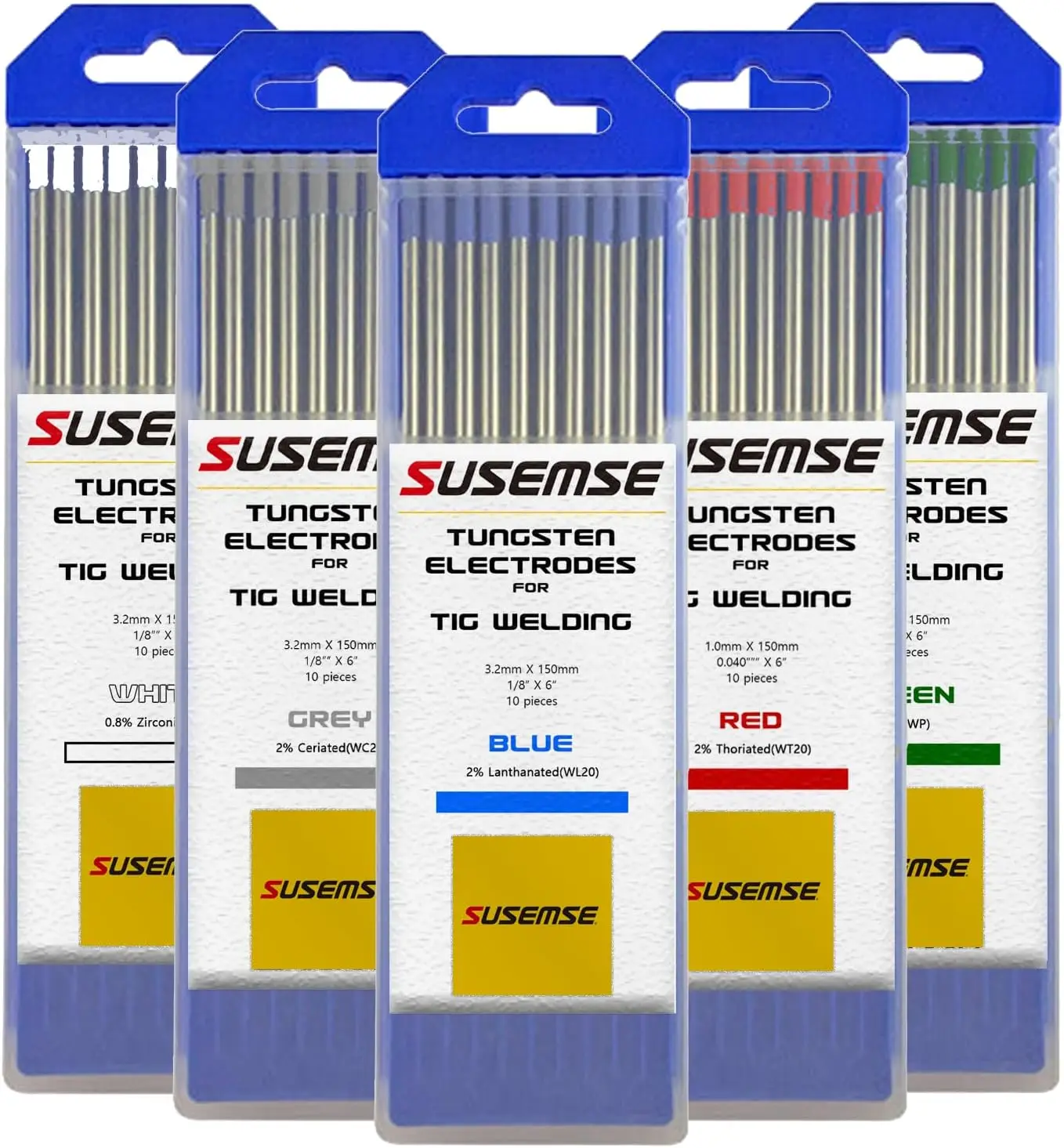 Elettrodi Di Tungsteno Professionali Elettrodi Per Saldatura Wt20 Wc20 Wl20 Wl15 Wz8 Wp Wl10 Bacchette Per Saldatura Ad Argon Tig Da 150Mm