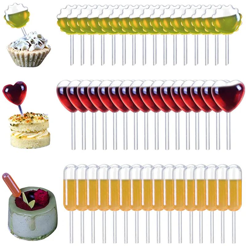 50/100 Pz 4Ml Pipette Cupcake Plastica Spremere Contagocce Trasferimento Liquido Pipette Macaron Dispenser Farcito Per Cupcakes Dessert