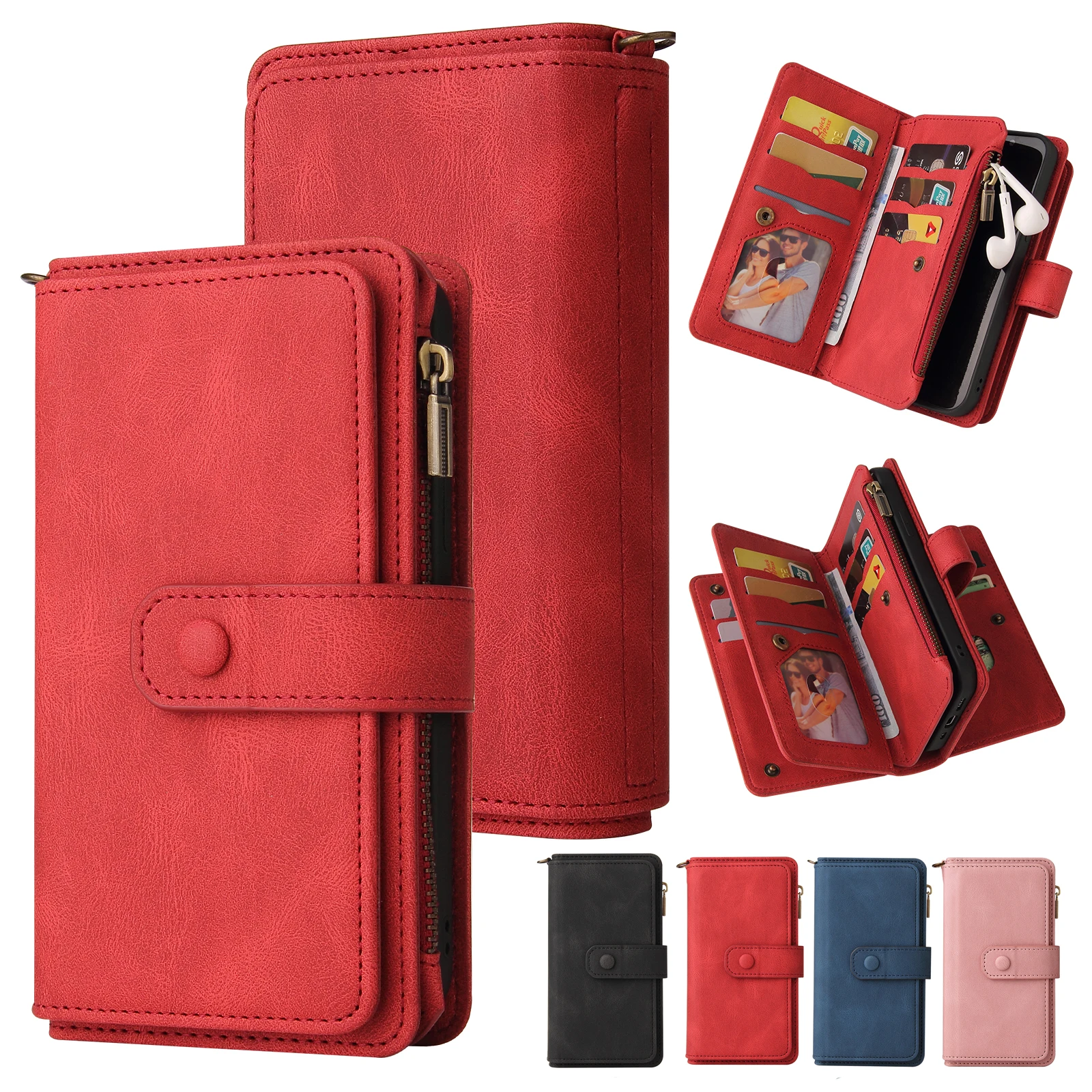 

Однотонный кожаный флип-чехол для LG Velvet 2 PRO Stylo 6 7 G9 G900, бумажник на молнии, деловые чехлы для телефонов, чехол-книжка, оболочка, чехлы