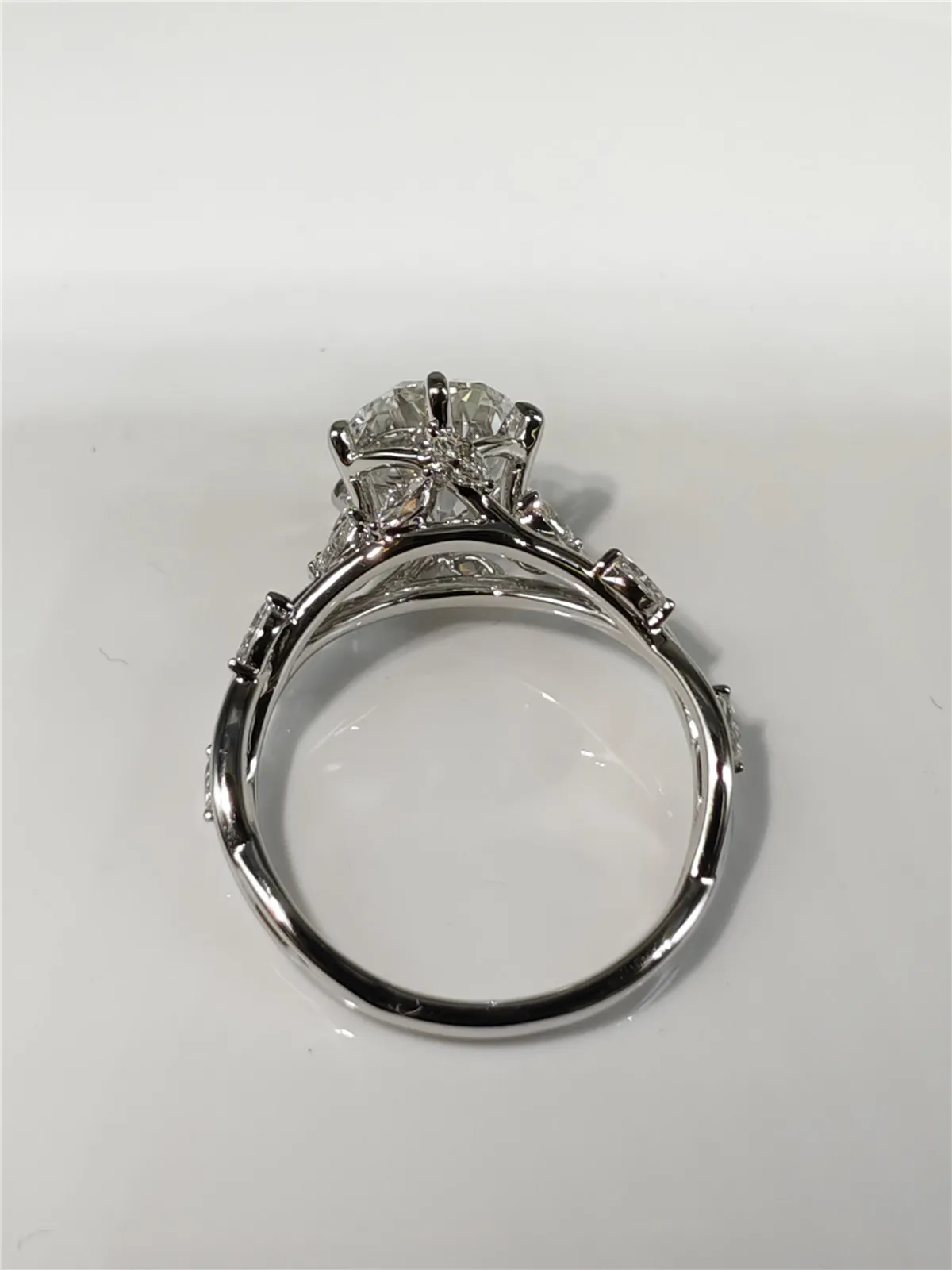 18K solid real gold lab grown diamond 3 carat oval vine engagement diamond ring PT950 platinum ring boutique jewelry custom 5