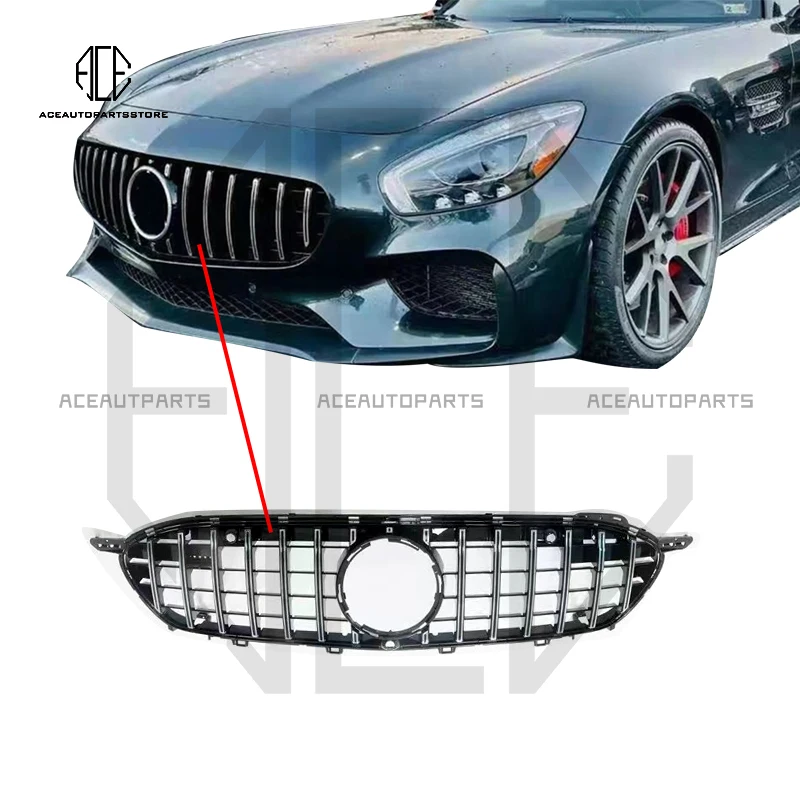 

Car Front Racing Facelift Grill Upper Bumper Grilles For C190 Mercedes-Benz AMG GT Coupe GTS Roadster GT GTC GTS 2015 2016 2017