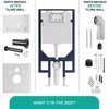 In-Wall Toilet Combo Set – Wall-Hung Toilet Bowl with Soft-Close Seat,Durable Tank and Carrier System, Stylish Push Buttons 5