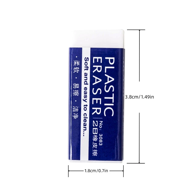 6 Pcs 부드러운 고무 2B 연필 지우개 학생 미술 스케치 그림 수정 카와이 용품 학교 시험 쓰기 지우개 문구