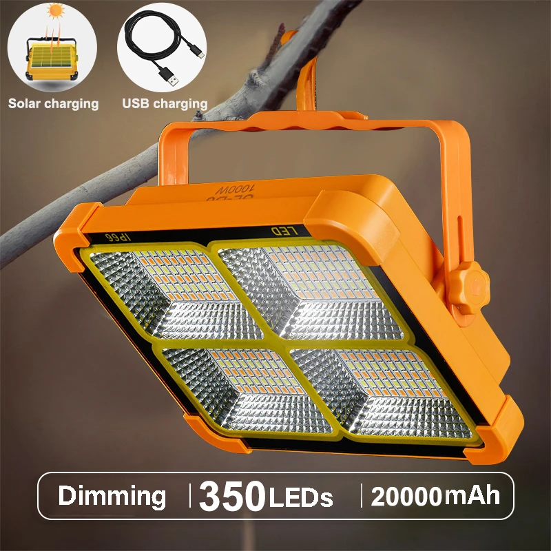 

20000mah Portable solar lantern LED Tent Light Rechargeable Lantern Emergency Night Market Light Outdoor Camping Bulb Lamp