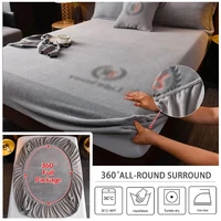 Thicken Velvet Bed Cover Elastic Bed Sheets Set Mattress Cover Soft Queen King Solid Color 90/150/x200 For Free Shipping 2