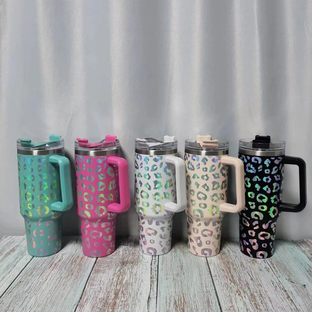 

25pcs Lot 40oz Tumbler 40oz Handle Stainless Steel Cup Heat Perservation Travel Gift Water Holder DOMIL2080