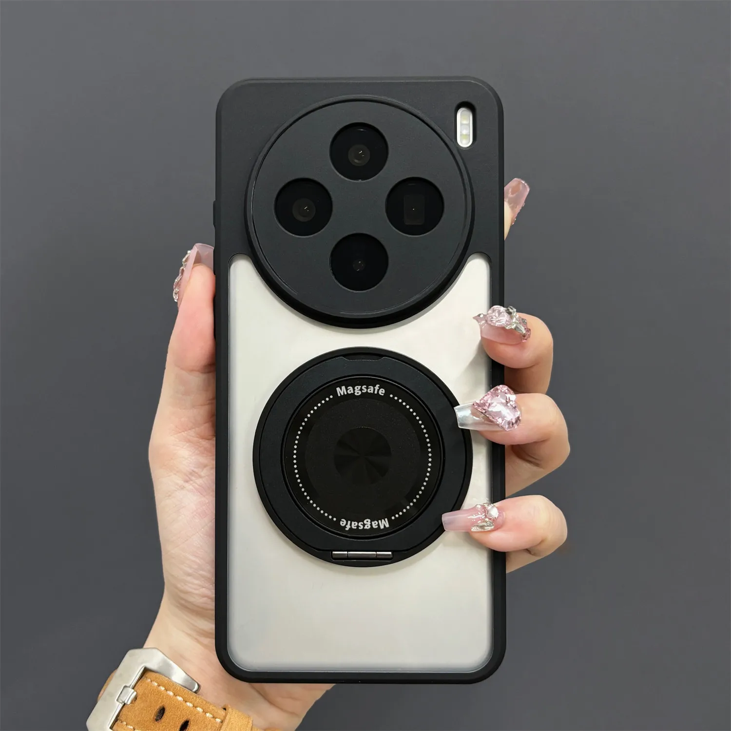 Frosted 360 Magnetic Mount Skin-Friendly Anti-Drop PC Cover