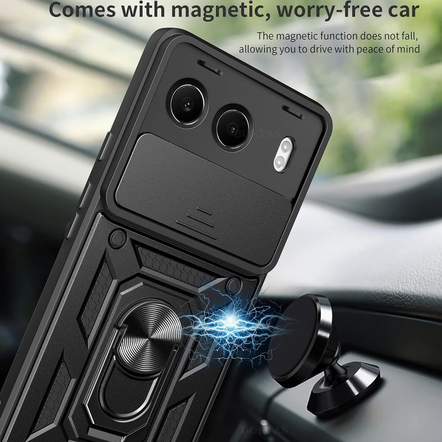 Kickstand Armor Case For OnePlus Nord 4 5G Cover With Lens Protection Ring Magnetic Holder Coque Fundas 3