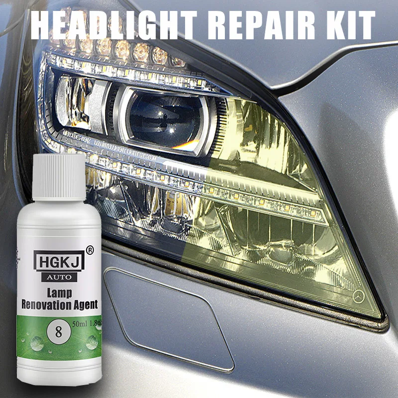 Car Headlight Restorer Headlight Polishing Light Repair Cleaner Kit