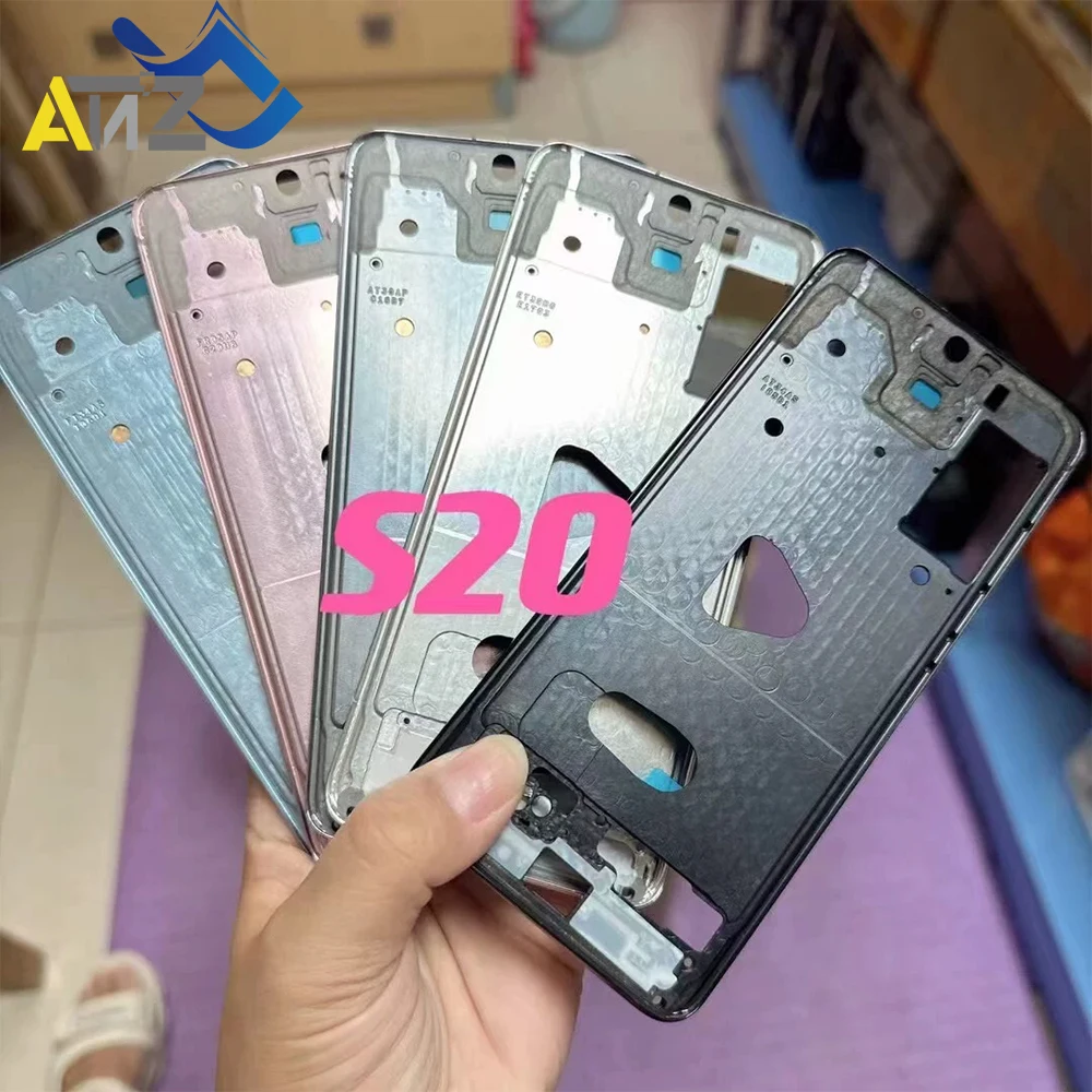 삼성 S20 ULTRA(5G)용 중간 프레임 부품 베젤 브래킷 S20/S20+/S20 울트라 미드플레이트 베젤 EU/US 베젤 사이드 버튼
