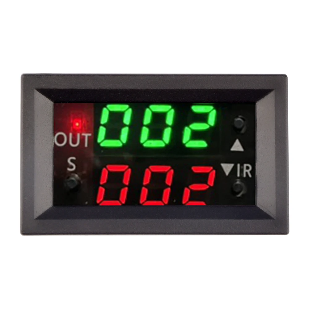 

T2401-O DC12V Dual Display Time Relay Module Time Delay Relay LED Digital Timer Relay Timing Delay Cycle Time Control Switch