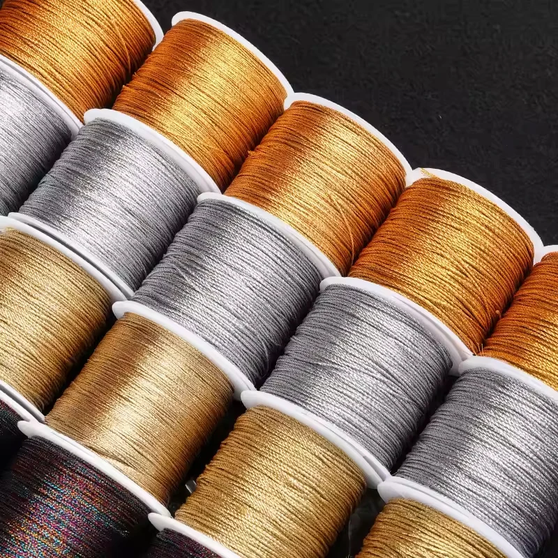 Glamorous Gold & Silver Braided Macrame Cord