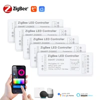 Zigbee 3.0 CCT RGBW RGB Controller LED Strip Lights Switch Dimmable Wifi Dimmer With Tuya Gateway HueBridge SmartThings Bridge 1