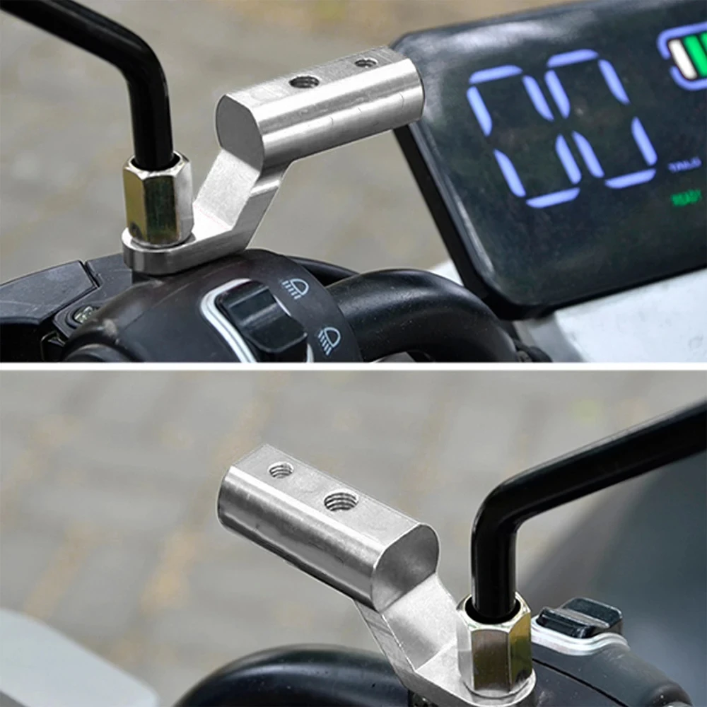 Motorcycle Mirror Motorcycle Mirrors Motorcycle Mirror Mount Motorcycle Mirror Bracket Rearview Mirror Expander Bracket Universal Adapter Holder Motorbike Accessories Mount for Triumph Suzuki Kawasaki