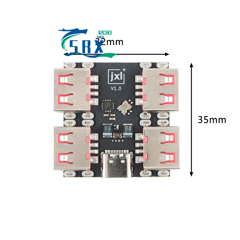 XL334P4 Type-c 확장기 USB-HUB 4방향 도킹 스테이션 USB 2.0 분배기 허브 모듈