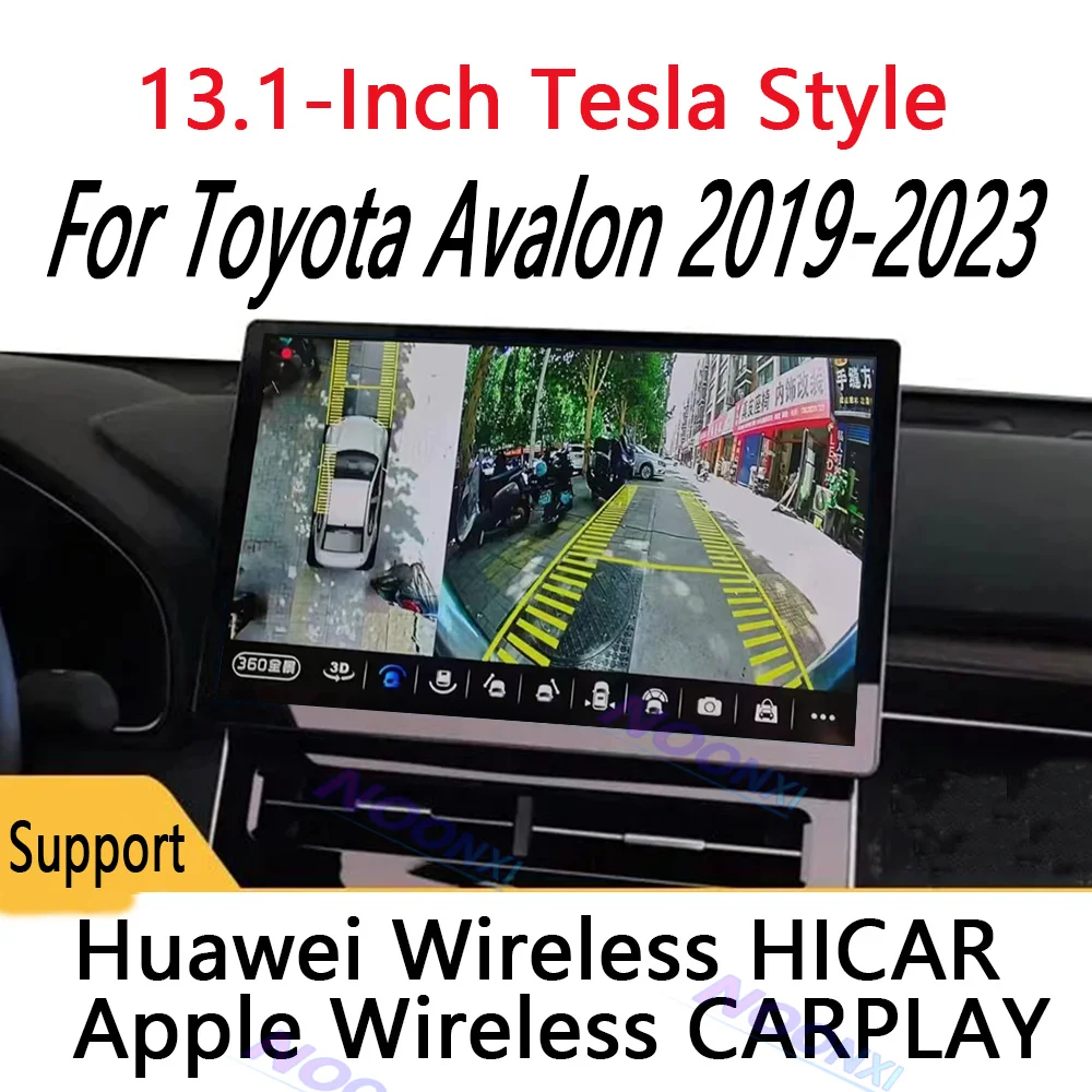도요타 아발론 2019-2023 차량용 자동 라디오 멀티미디어 플레이어, GPS 네비게이션 카플레이 비디오 헤드 유닛, 안드로이드 13.0, 2K 스크린, 13.1 인치