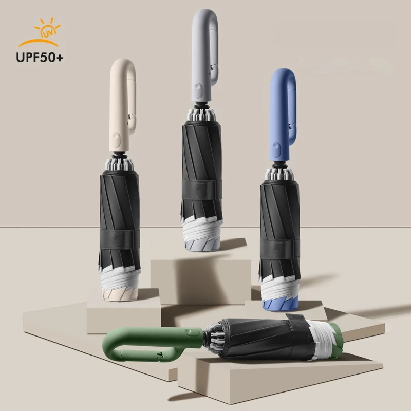 Ring Buckle Design 10 Rib Fully Automatic Folding Umbrella for Men Women Sunshade folding umbrella automatic umbrella sun umbrella automatic sun umbrella