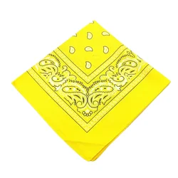 Vibrant Fashion Bandana for Men & Women - Hip Hop, Cycling, and Festive Accessory (Yellow)