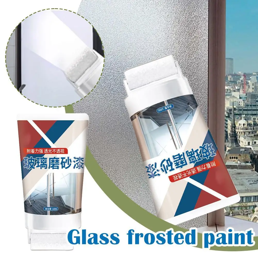 Glass Frosting Paint Clear Varnish Bathroom Anti-Peep Glass Paint Household Eco-Friendly Small Roller Brush Frosting