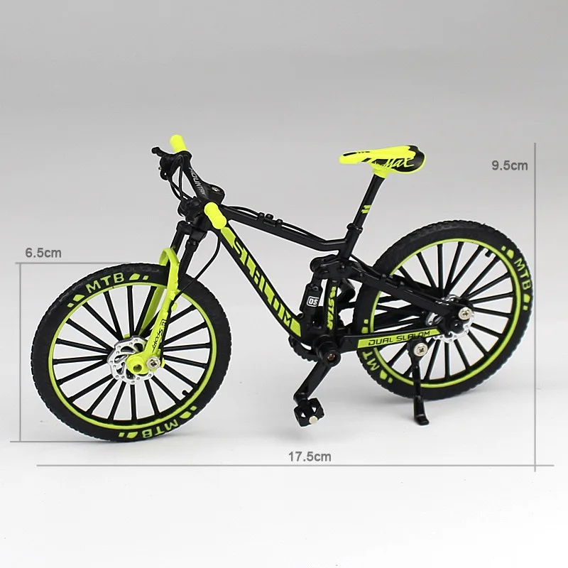 New 1:10 Mini Finger Mountain Bike Diecast Model Alloy Bicycle Simulation Collection Die Casting Racing Metal Bike Toys for Boy