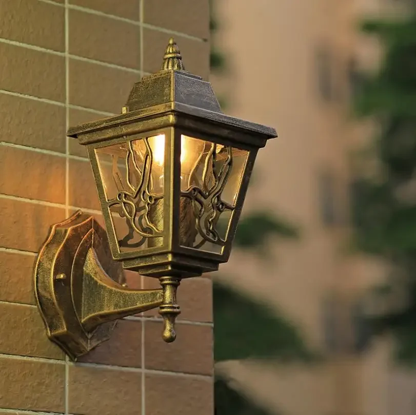 LED Garden Wall Light Outdoor Lighting Wall Lamps Outside Patio Bronze Exterior Sconces E27 Bulb Yard Street Waterproof Lamp