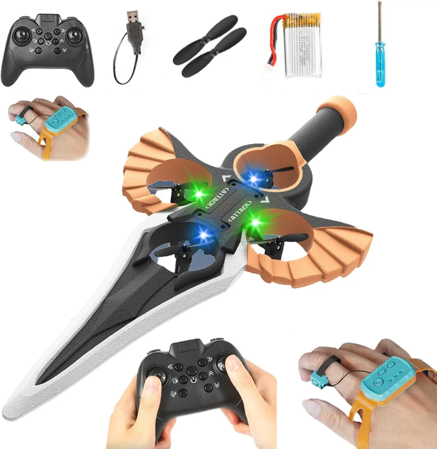 Remote Control Fighter Plane Toy with Lights