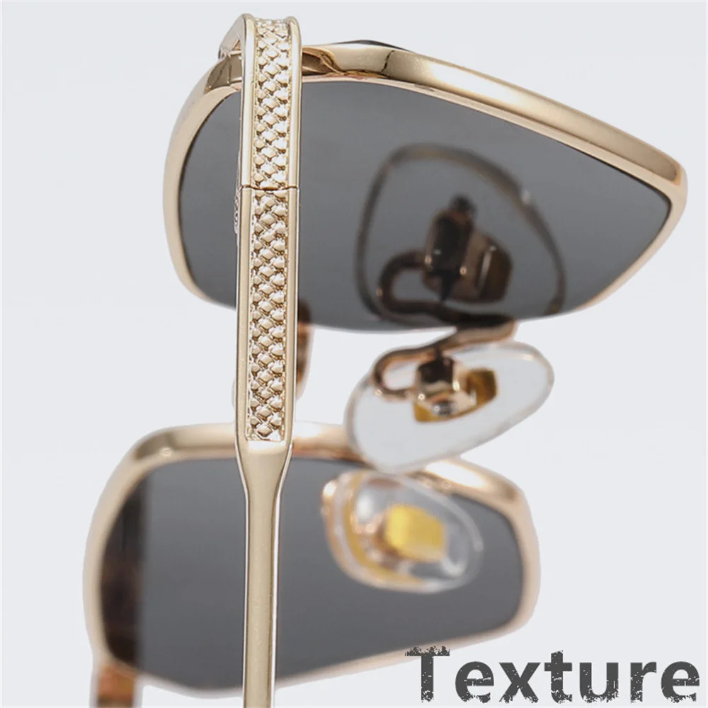 Cat Eye Metal Frame Sunglasses Women Fashion Luxury Square Sun Glasses Small Frame Glasses For Small Face Retro Black Eyewear