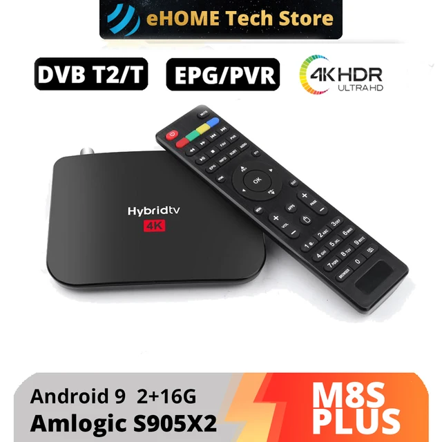 MECOOL M8S Plus Hybird DVB T/T2 2GB/16GB Android 9.0 TV Box Amlogic S905X2  4K Smart TV Box 2.4G WiFi Media Receiver IP TV - AliExpress
