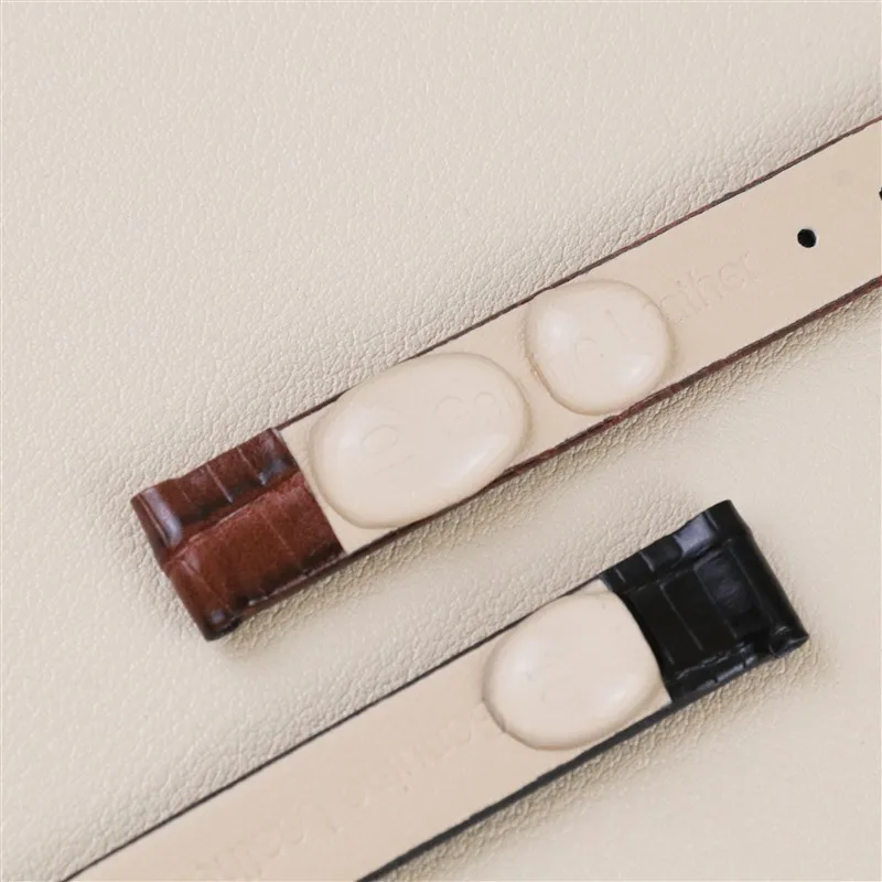 Luxurious Genuine Leather Textured Watch Band Belt