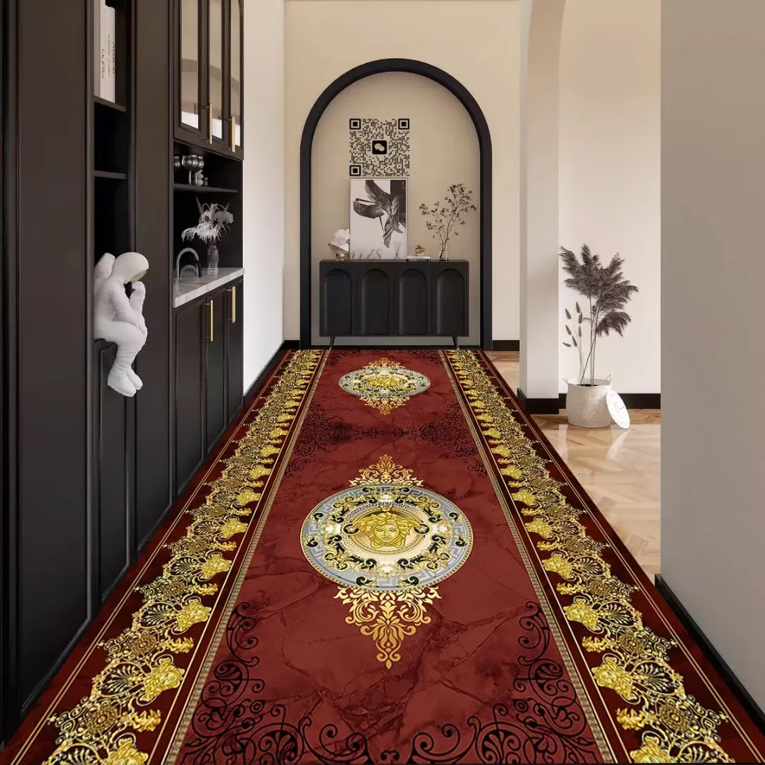Hallway Corridor Carpet Entry Door Corridor Washable Home Porch Room Decoration Luxury Bedroom Bedside Aisle Mat Long Area Rug 4