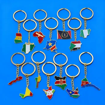 African Map Flag Keychain 1