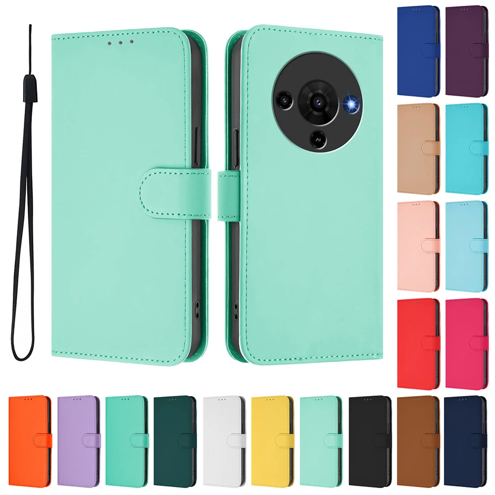 Leather Flip Case with Magnetic Wallet Phone Cover