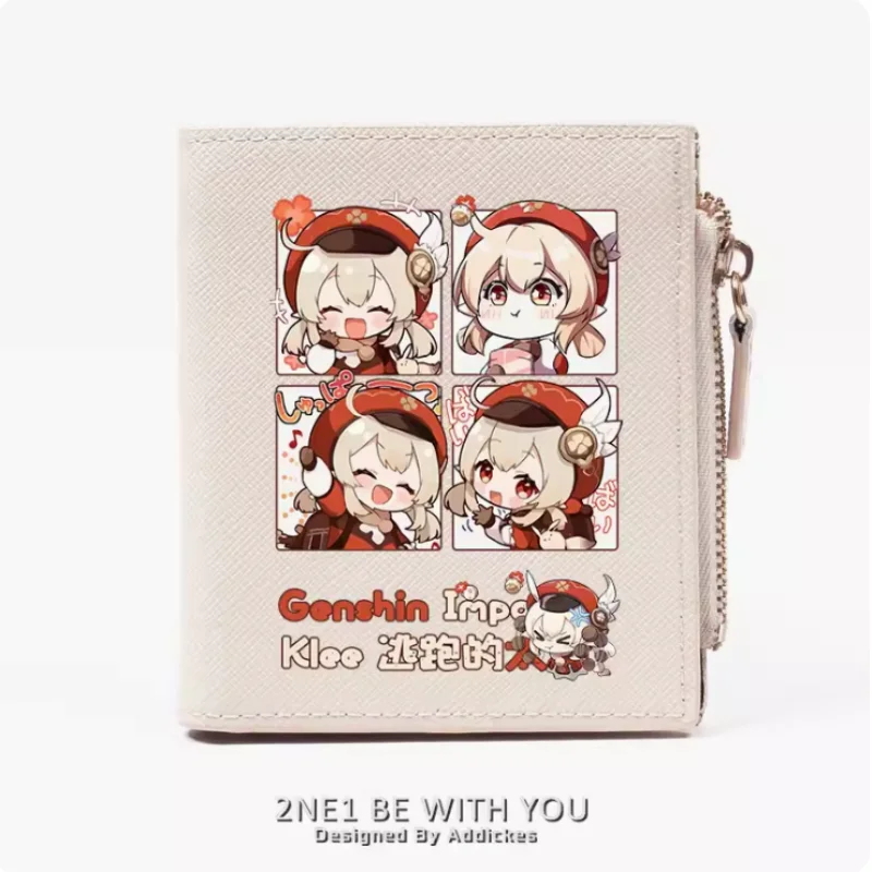 

Genshin Impact Klee Anime Zipper Wallet Fold Bag Multi Card Coin Pocket Holder Fashion Kids Wallets Gift