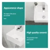 13.6x11.6” White Ceramic Rectangular Wall Mount Bathroom Sink with Single Faucet Hole ( Faucet and Sink Undermount Not Included) 5