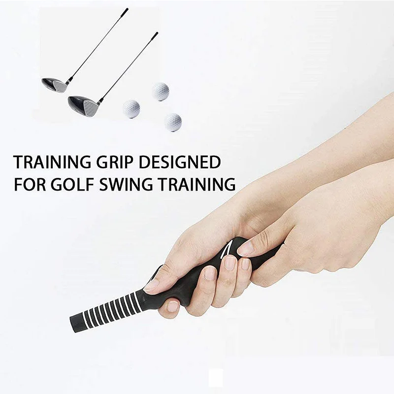 High Quality Durable Golf Rubber Hand Shape Grip Exercise Pole Grip Swing Training Outdoor Golf Position Practice Tools
