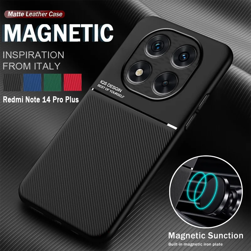 Sleek Matte UltraThin Leather Magnetic Phone Case