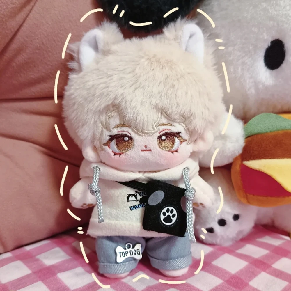 1 set Dog Hoodie 10cm Cotton Doll Clothes with Hat Puppy Set Doll Clothes Outfit Suit Animal Doll Dress Up Set Children's Gift