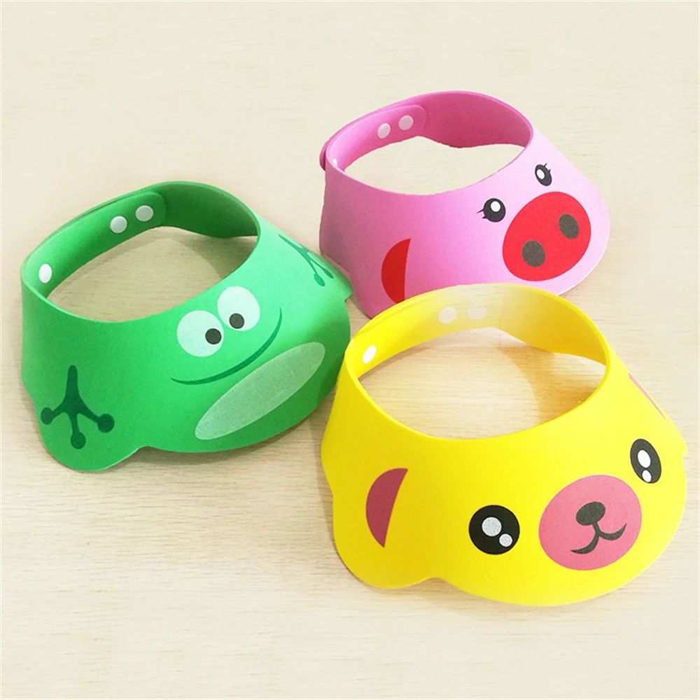 Baby Hat Baby Shampoo Cap Adjustable Kids Infant Ear Protection Shampoo Cap Cute Bathing Visor Wash Hair Hat Children's Protect Eyes Hair