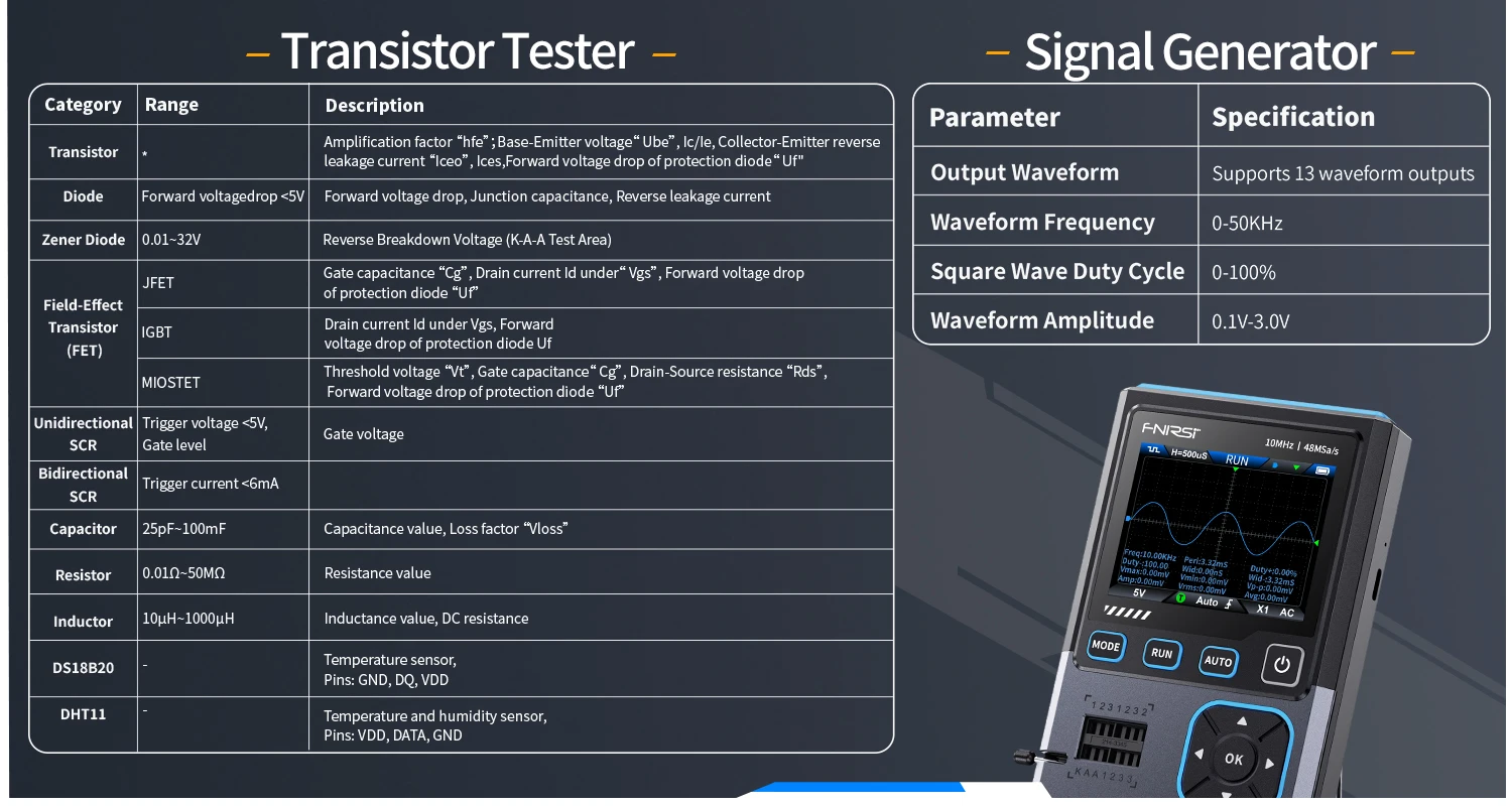 DSO-TC4 TC3 Upgrade 10MHz 48MSa/s Electrician Tool