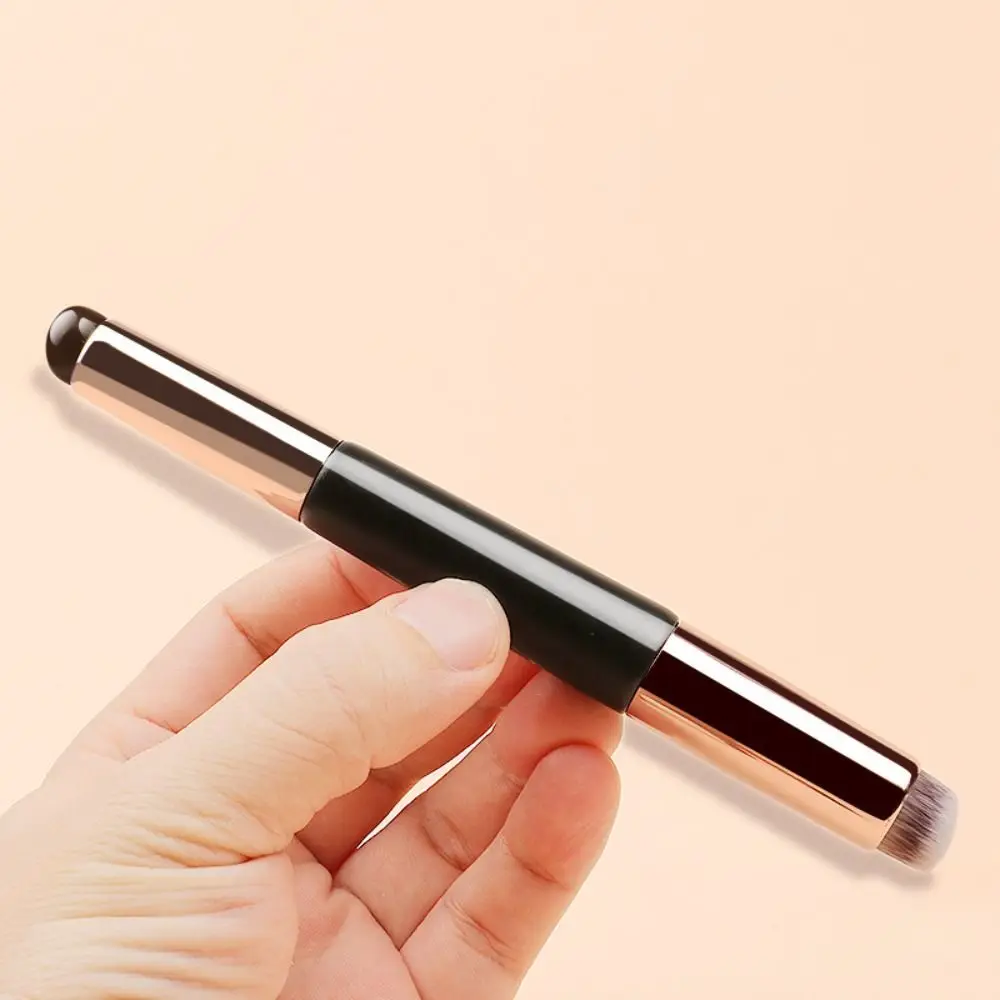 Description Picture 5 of itemBeauty Tool Soft Silicone Lip Brush Portable Professional Concealer Brush Double-ended Design Round 2-in-1 Lipstick Brush Girl