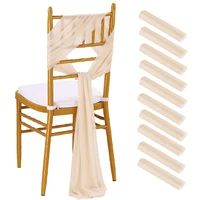 Set of 10 Like Chiffon Chair Sashes Wedding Chair Decoration For Aisle Decorations Party Banquet Event Baby Shower，17x250cm Long 1