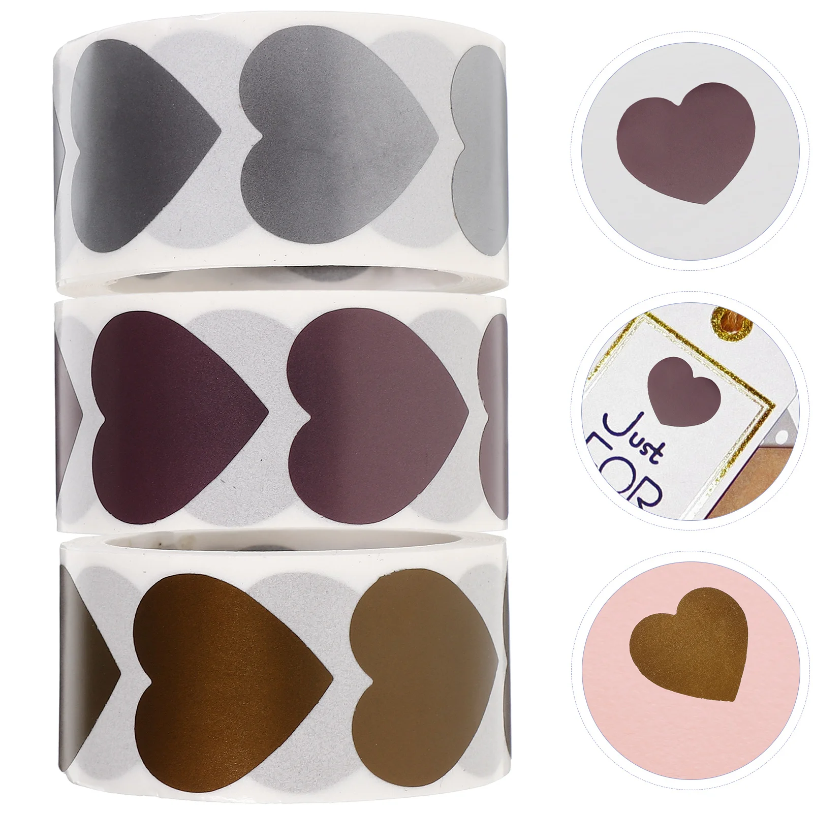 

900 Pcs Heart Shape Scratch-off Sticker Labels Declas Tag Lable Circle Stickers